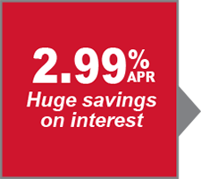 2.99% APR - Huge savings on interest