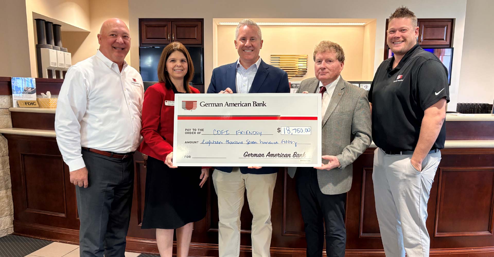 German American Bank Awards $18,750 in Funds to CDFI Friendly Bloomington Through FHLBank Indianapolis Grant Program
